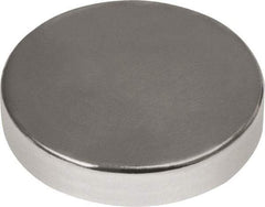 Mag-Mate - 3/4" Diam x 1/8" High Neodymium Rare Earth Magnet - 18 Lb Max Capacity, 180°F Max, Nickel Plated - A1 Tooling