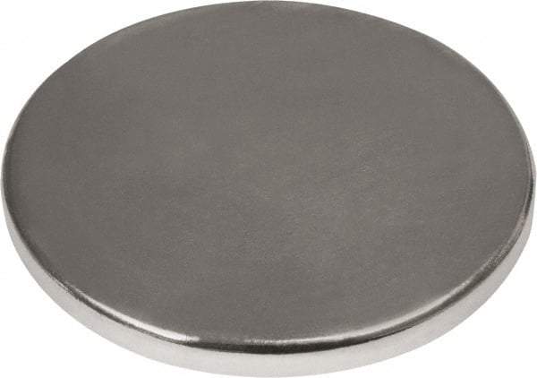 Mag-Mate - 3/4" Diam x 1/16" High Neodymium Rare Earth Magnet - 15.3 Lb Max Capacity, 180°F Max, Nickel Plated - A1 Tooling