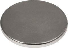 Mag-Mate - 3/4" Diam x 1/16" High Neodymium Rare Earth Magnet - 15.3 Lb Max Capacity, 180°F Max, Nickel Plated - A1 Tooling