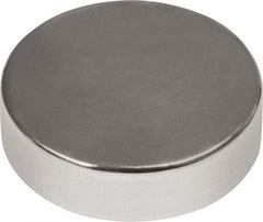 Mag-Mate - 1/2" Diam x 3/16" High Neodymium Rare Earth Magnet - 11.5 Lb Max Capacity, 180°F Max, Nickel Plated - A1 Tooling