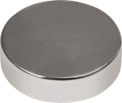 Mag-Mate - 1/2" Diam x 3/16" High Neodymium Rare Earth Magnet - 9.3 Lb Max Capacity, 180°F Max, Nickel Plated - A1 Tooling