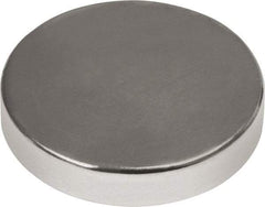 Mag-Mate - 1/2" Diam x 1/8" High Neodymium Rare Earth Magnet - 7.7 Lb Max Capacity, 180°F Max, Nickel Plated - A1 Tooling