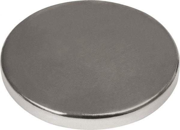 Mag-Mate - 1" Diam x 1/8" High Neodymium Rare Earth Magnet - 37.3 Lb Max Capacity, 180°F Max, Nickel Plated - A1 Tooling