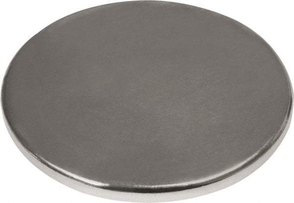 Mag-Mate - 1" Diam x 1/16" High Neodymium Rare Earth Magnet - 16.5 Lb Max Capacity, 180°F Max, Nickel Plated - A1 Tooling