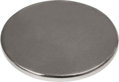 Mag-Mate - 1" Diam x 1/16" High Neodymium Rare Earth Magnet - 16.5 Lb Max Capacity, 180°F Max, Nickel Plated - A1 Tooling