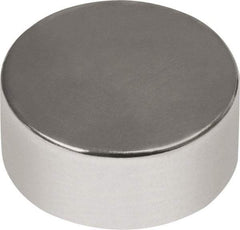 Mag-Mate - 3/4" Diam x 3/8" High Neodymium Rare Earth Magnet - 24 Lb Max Capacity, 180°F Max, Nickel Plated - A1 Tooling