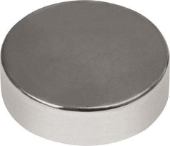 Mag-Mate - 1/2" Diam x 1/8" High Neodymium Rare Earth Magnet - 6.08 Lb Max Capacity, 180°F Max, Nickel Plated - A1 Tooling