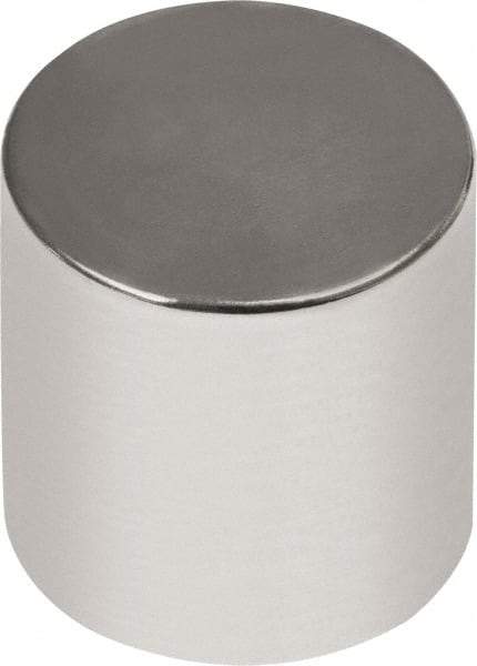 Mag-Mate - 3/8" Diam x 1/2" High Neodymium Rare Earth Magnet - 8.5 Lb Max Capacity, 180°F Max, Nickel Plated - A1 Tooling