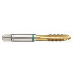 44028 2B 3-Flute Cobalt Green Ring Spiral Point Plug Tap-TiN - A1 Tooling