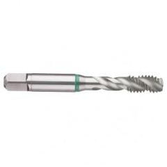 1/2-13 2B 3-Flute Cobalt Green Ring Semi-Bottoming 40 degree Spiral Flute Tap-Bright - A1 Tooling