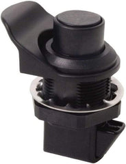 Made in USA - 2.07" Long x 1.13" Wide x .98" High, Push Knob Latch - Plastic, with Black Finish - A1 Tooling