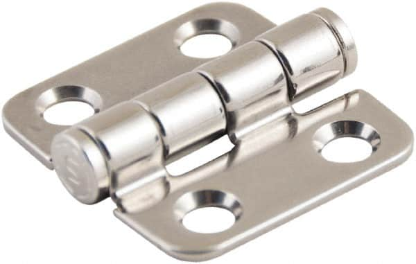 Made in USA - 1-1/2" Long x 1-1/2" Wide, Cabinet Hinge - 316 Stainless Steel, High Gloss Finish - A1 Tooling