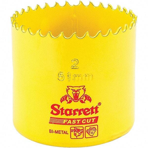 Starrett - 2" Diam, 1-5/8" Cutting Depth, Hole Saw - High Speed Steel Saw, Toothed Edge - A1 Tooling