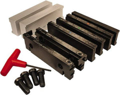 Jet Machining - 6" Jaw Width, " Jaw Height, Standard Vise Jaw Sets - Hardened Steel - A1 Tooling