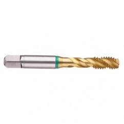 1-1/8-12 2B 4-Flute Cobalt Green Ring Semi-Bottoming 40 degree Spiral Flute Tap-TiN - A1 Tooling