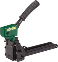 Klinch-Pak - Manual Staple Gun - 1-1/4" Staples, 100 Lb Capacity, Green, Aluminum - A1 Tooling