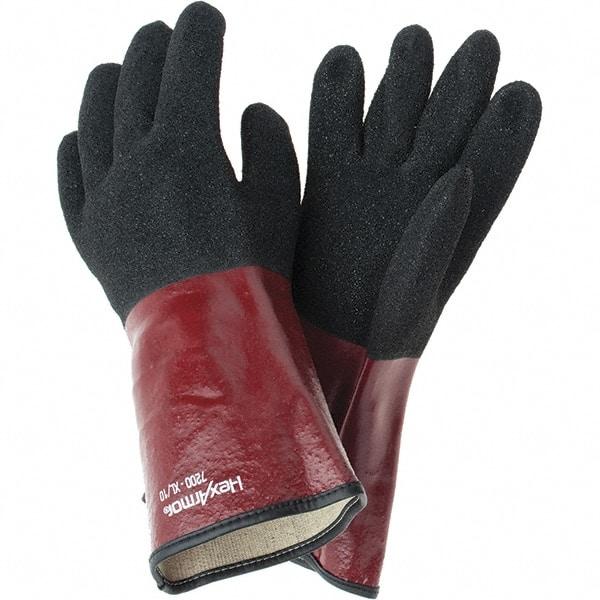 HexArmor - Chemical Resistant Gloves - GNTLET BLK/RED XL 1PR TEXTURD PVC CHEM RES GLV - A1 Tooling