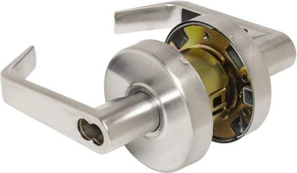 Arrow Lock - Entry Lever Lockset - 2-3/4" Back Set, Steel, Brushed Chrome Finish - A1 Tooling