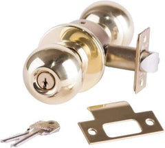 Arrow Lock - Entrance Lever Lockset - 2-3/4" Back Set, Steel, Bright Brass Finish - A1 Tooling