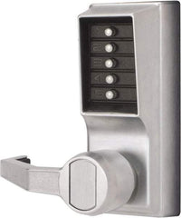 Kaba Access - Combination Entry Lever Lockset - 2-3/4" Back Set, No Cylinder, Zamak3, Satin Chrome Finish - A1 Tooling