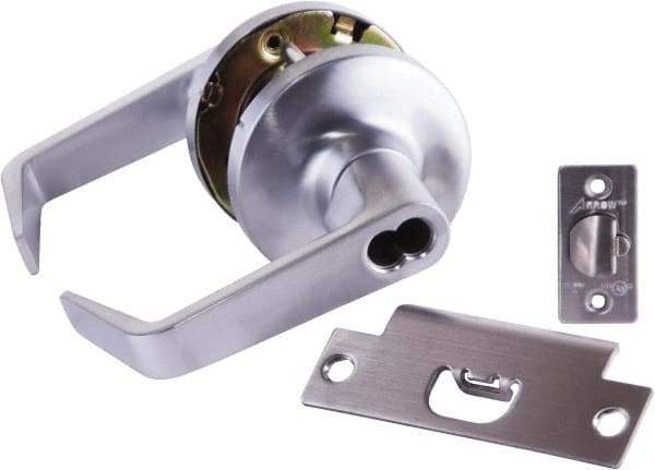 Arrow Lock - Storeroom Lever Lockset - 2-3/4" Back Set, Steel, Brushed Chrome Finish - A1 Tooling