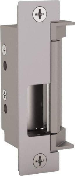 Hes - 4.88" Long x 1-3/4" Wide, Satin Stainless Steel Finish, Electric Door Strike - 12/24 VDC, VAC/VDC Power, Zinc Alloy - A1 Tooling