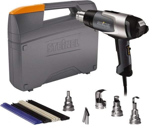 Steinel - 120 to 1,150°F Heat Setting, 4 to 13 CFM Air Flow, Heat Gun Kit - 120 Volts, 13.3 Amps, 1,600 Watts, 6' Cord Length - A1 Tooling