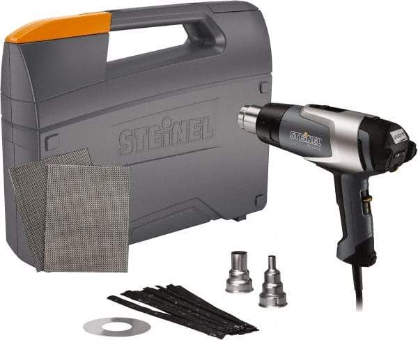 Steinel - 120 to 1,200°F Heat Setting, 4 to 13 CFM Air Flow, Heat Gun Kit - 120 Volts, 13.5 Amps, 1,600 Watts, 6' Cord Length - A1 Tooling