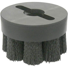 Weiler - 4" 120 Grit Ceramic Crimped Disc Brush - Fine Grade, Drive Arbor Connector, 1-1/2" Trim Length, 1-1/4" Arbor Hole - A1 Tooling