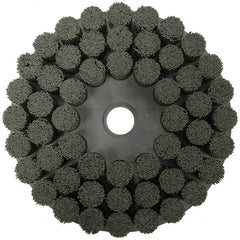 Weiler - 10" 120 Grit Ceramic Crimped Disc Brush - Fine Grade, Drive Arbor Connector, 1-1/2" Trim Length, 1-1/4" Arbor Hole - A1 Tooling