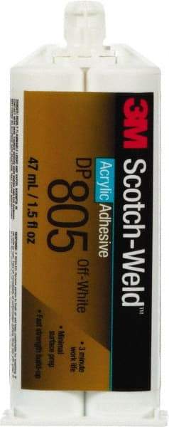 3M - 48.5 mL Cartridge Two Part Acrylic Adhesive - 3 to 4 min Working Time - A1 Tooling