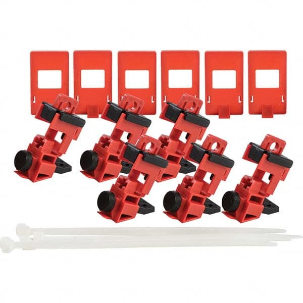 Brady - Pack of 6 Single-Pole Circuit Breaker Lockouts - A1 Tooling