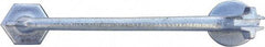 VizCon - 6" High x 2" Long x 2" Wide Barrier Drain Plug Wrench - Bright Finish, Silver, Use with 45032-O, 45032-W - A1 Tooling