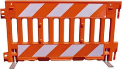 VizCon - 7-3/4" High x 52" Long x 3/32" Wide Barrier Reflective Sheeting - Vinyl, Uncoated, Orange/White, Use with 57000 - A1 Tooling