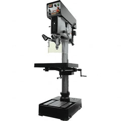 Jet - 10-7/16" Swing, Variable Speed Pulley Drill & Tap Press - Variable Speed, 2 hp, Three Phase - A1 Tooling