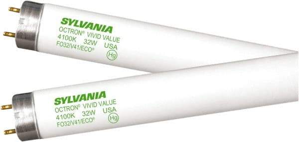 SYLVANIA - 32 Watt Fluorescent Tubular Medium Bi-Pin Lamp - 3,000°K Color Temp, 2,800 Lumens, T8, 30,000 hr Avg Life - A1 Tooling