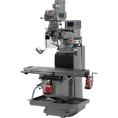 Jet - 54" Table Width x 12" Table Length, Variable Speed Pulley Control, 3 Phase Knee Milling Machine - R8 Spindle Taper, 5 hp - A1 Tooling