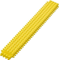 Notrax - 3' Long x 3" Wide x 5/8" Thick, Anti-Fatigue Modular Matting Tiles - Male, 4 Interlocking Sides, Yellow, For Dry Areas, Series 469 - A1 Tooling