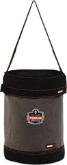 Ergodyne - 1 Pocket Gray & Black Canvas Tool Bucket - 12-1/2" Wide x 12-1/2" Deep x 17" High - A1 Tooling