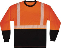 Ergodyne - Size 4XL, Orange/Black, High Visibility, Long Sleeve T-Pocket, - 54 to 58" Chest, 1 Pocket, Polyester - A1 Tooling