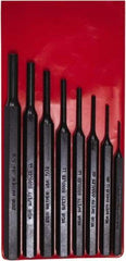 Mayhew - 8 Piece, 1/16 to 5/16", Pro Pin Punch Kit - Round Shank, Steel, Comes in Pouch - A1 Tooling