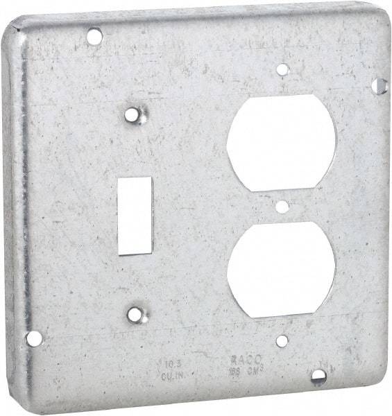 Hubbell-Raco - Electrical Outlet Box Steel Cover - Includes Mounting Hardware - A1 Tooling