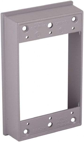 Hubbell-Raco - 1 Gang, 1" Knockouts, Aluminum Rectangle Device Box - 4-23/32" Overall Height x 1.031" Overall Depth, Weather Resistant - A1 Tooling