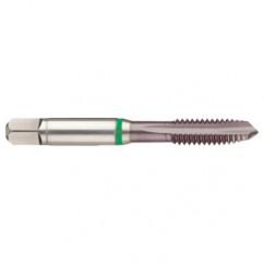 M2x0.40 6H 3-Flute Cobalt Green Ring Spiral Point Plug Tap-TiCN - A1 Tooling