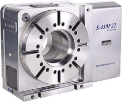 Samchully - 1 Spindle, 518mm Horizontal & Vertical Rotary Table - 600 kg (1320 Lb) Max Horiz Load, 335mm Centerline Height, 264mm Through Hole - A1 Tooling