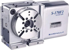 Samchully - 1 Spindle, 310mm Horizontal & Vertical Rotary Table - 350 kg (770 Lb) Max Horiz Load, 225mm Centerline Height, 105mm Through Hole - A1 Tooling