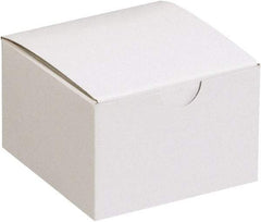 Made in USA - 3" Wide x 3" Long x 2" High Rectangle Chipboard Box - 1 Wall, White - A1 Tooling