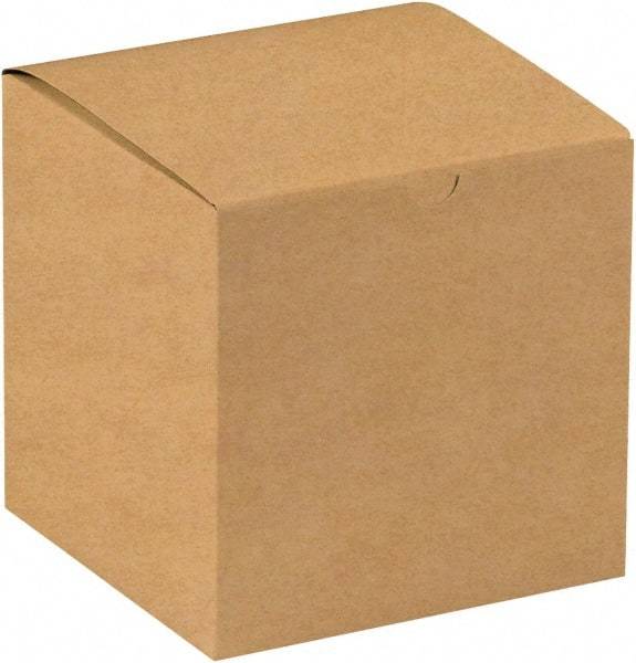 Made in USA - 6" Wide x 6" Long x 6" High Square Chipboard Box - 1 Wall, Kraft (Color) - A1 Tooling