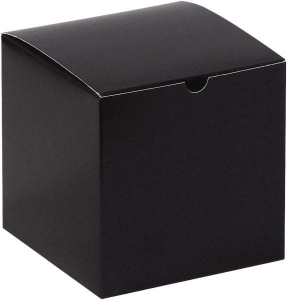 Made in USA - 6" Wide x 6" Long x 6" High Rectangle Chipboard Box - 1 Wall, Black Gloss - A1 Tooling