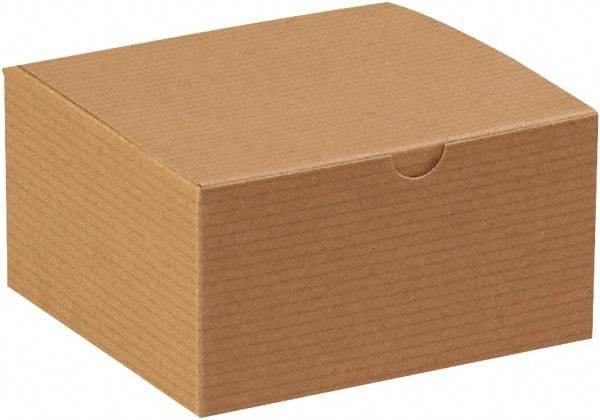 Made in USA - 5" Wide x 5" Long x 3" High Rectangle Chipboard Box - 1 Wall, Kraft (Color) - A1 Tooling